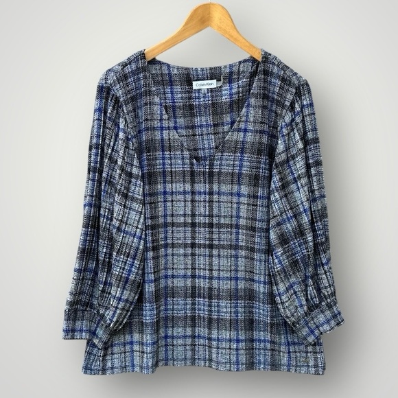 🎉5 for $40🎉 Calvin Klein Top Blouse Shirt Size XL - Picture 1 of 9